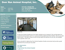 Tablet Screenshot of deerrunanimalhospital.com